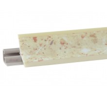 Плинтус для кухонных столешниц из ПВХ Lp21 цвет "Мрамор Светлый" №(104) длина 3м